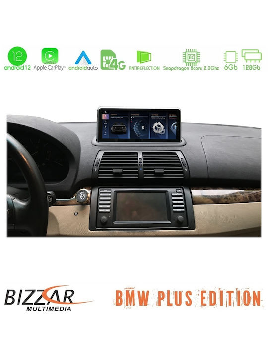 Bizzar Car Audio System for BMW X5 / E53 / X5 (E53) E53 (Bluetooth/USB/AUX/WiFi/GPS/Apple-Carplay/Android-Auto/CD) with Touch Screen 10.25"