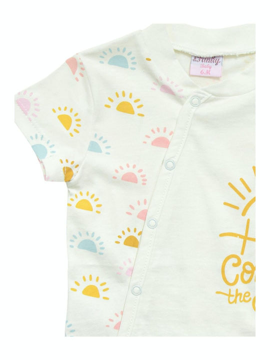 Funky Baby Bodysuit Set Short-Sleeved Ecru