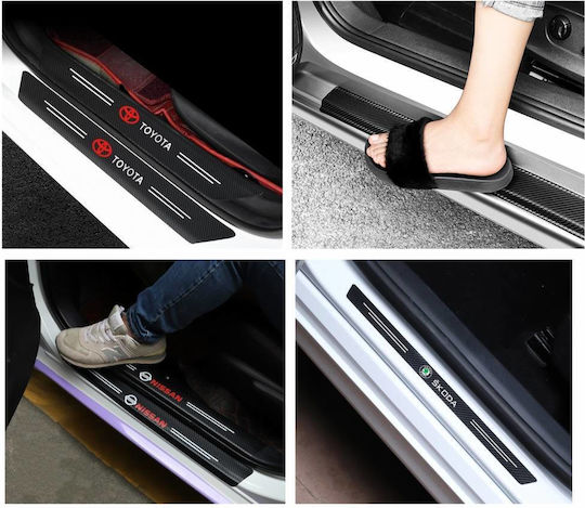 Carsun Защитни Защита на вратите за Врати на кола Комплект стикери 3м x 3м 4бр Черен