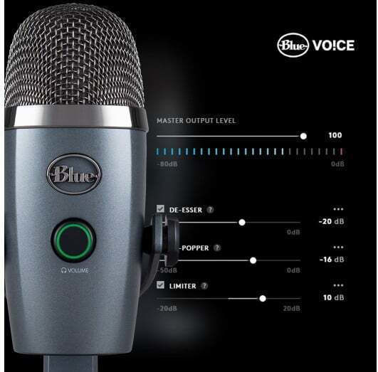 Blue Microphones Yeti Nano Πυκνωτικό Μικρόφωνο USB Επιτραπέζιο για Φωνητικά σε Μπλε Χρώμα
