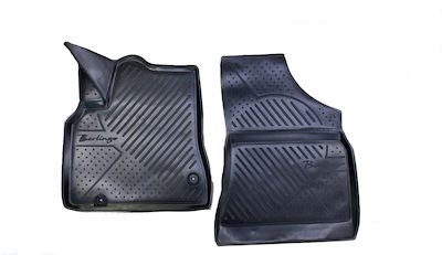 Novline Front Mats Tray Type 2pcs from Rubber for Citroen Berlingo Black