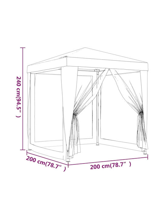 vidaXL Gazebo Grădină Roșu x2m