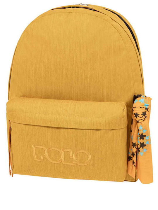 Polo Original Double Scarf Schulranzen Rucksack Junior High-High School in Gelb Farbe 2023