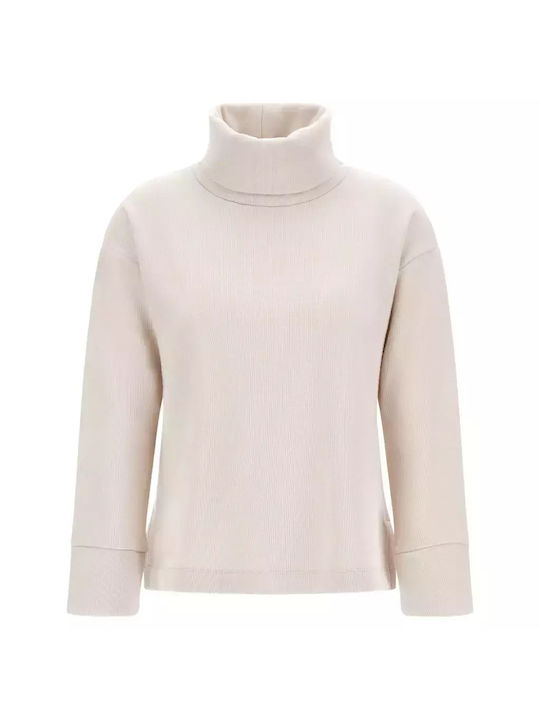 Freddy Women's Long Sleeve Sweater Turtleneck Beige