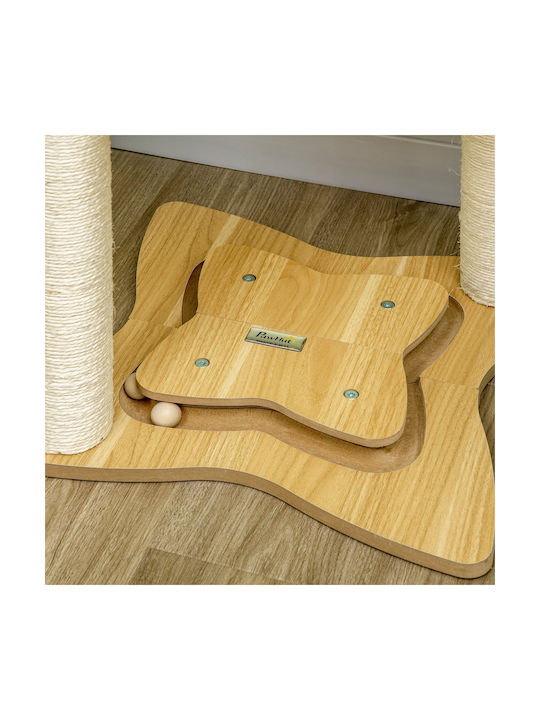 Pawhut Ονυχοδρόμιο Γατόδεντρο Μπεζ 53.5x53.5x90εκ.