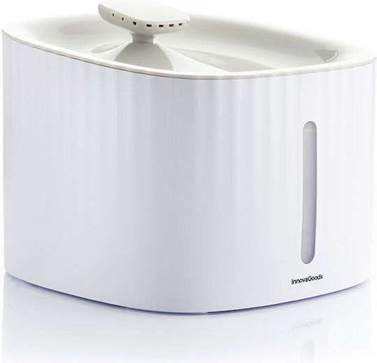 InnovaGoods Drinkatt Automatic Plastic Waterer / Fountain for Dog & Cat with Base 3lt 19cm in White Color