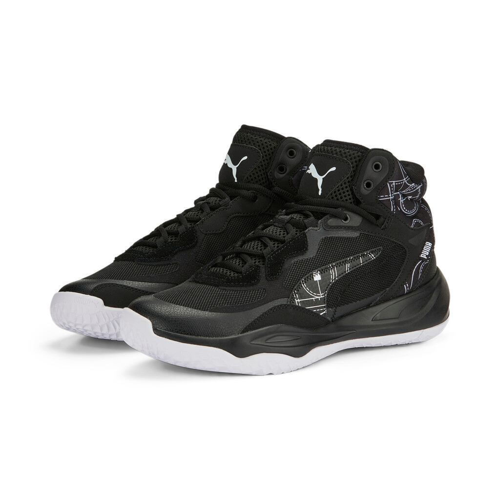 Puma Playmaker Pro Mid Courtside High Basketball Shoes Black
