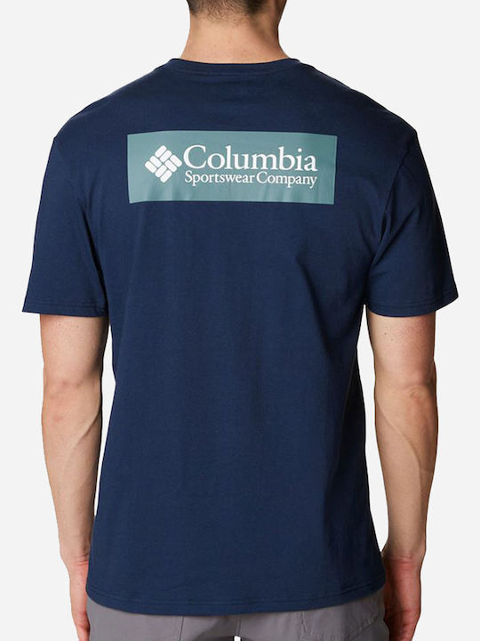 Columbia North Cascades T-shirt Bărbătesc cu Mânecă Scurtă Albastru marin