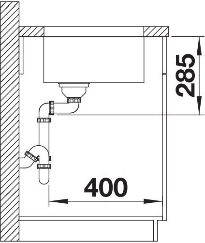 Blanco Solis 500-U Ένθετος Νεροχύτης Inox Σατινέ Μ50xΠ44cm Ασημί