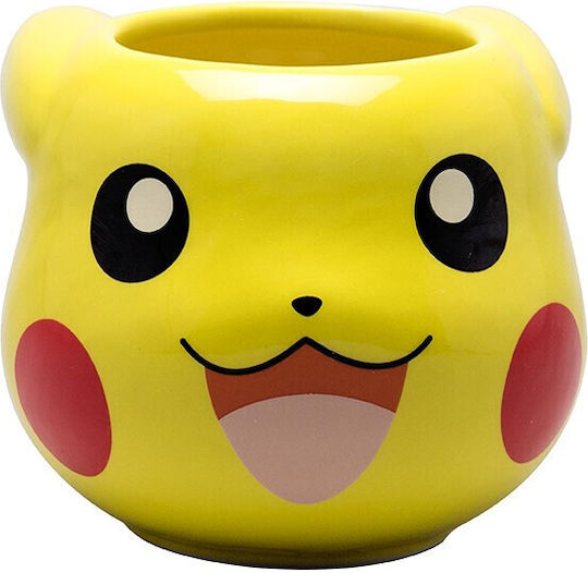 Stor Pokemon Pikachu Head 3D Керамична Жълта Чаша 500ml