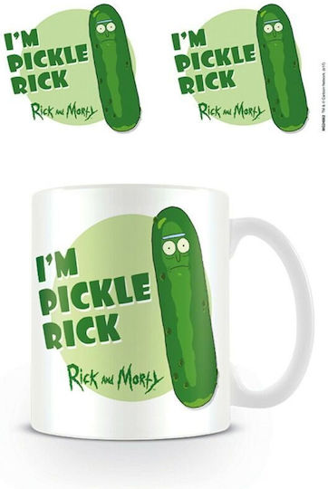 Pyramid International Pickle Rick Cană Ceramică Albă 315ml