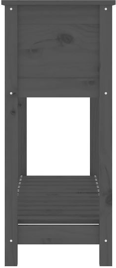vidaXL Blumenkasten Hölzernes Gray 111.5x34.5x81cm.