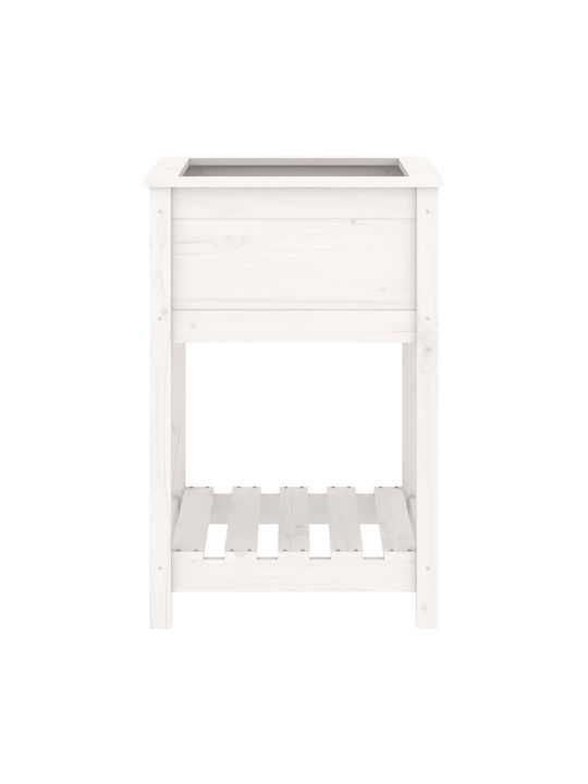vidaXL Planter Box Lemn Alb 54x54x81cm.
