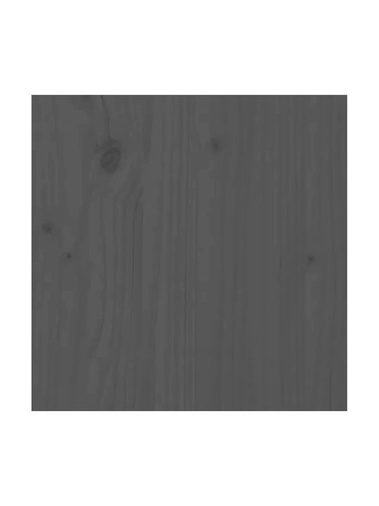 vidaXL Кутия за саксии Дърво Сив 54x54x81см.