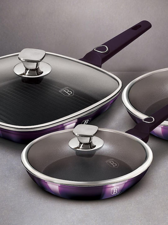 Berlinger Haus Set de tigăi din aluminiu Purple Eclipse Collection cu strat antiaderent BH-7107 6buc