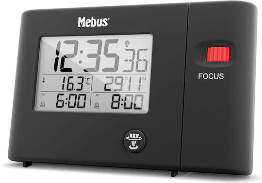 Mebus Funk Επιτραπέζιο Ψηφιακό Ρολόι Μαύρο 25795 Mebus Funk Επιτραπέζιο Ψηφιακό Ρολόι Μαύρο 25795