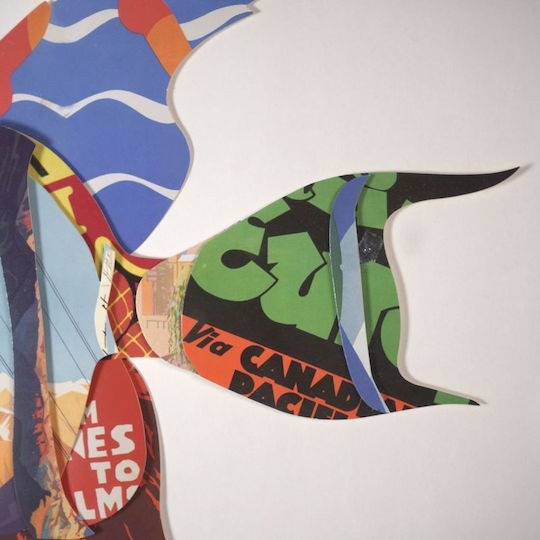 Supergreens Angelfish Collage Rahmen Holz 60x60cm