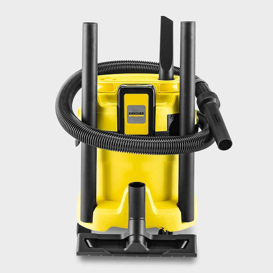 Karcher WD 2-18 Rechargeable Vacuum Wet / Dry with Plastic Bin 12lt