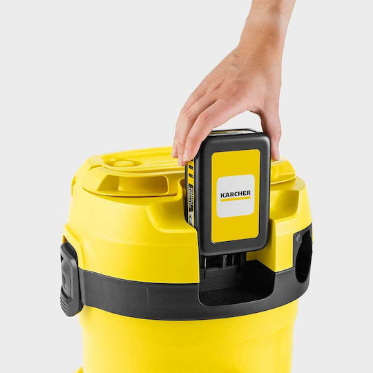 Karcher WD 2-18 Rechargeable Vacuum Wet / Dry with Plastic Bin 12lt