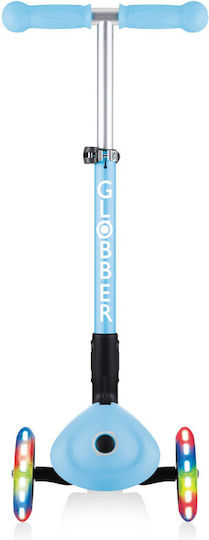 Globber Παιδικό Πατίνι Αναδιπλούμενο Junior Foldable Fantasy Lights Τρίτροχο για 2+ Ετών Γαλάζιο