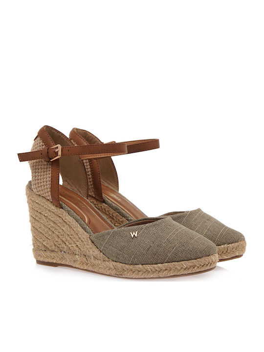 Brava Women's Fabric Platform Espadrilles Taupe
