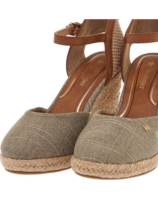 Brava Women's Fabric Platform Espadrilles Taupe