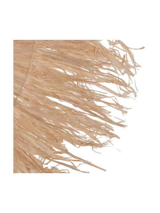 HomeMarkt Καθρέπτης Τοίχου με Μπεζ Rattan Πλαίσιο Διαμέτρου 110cm