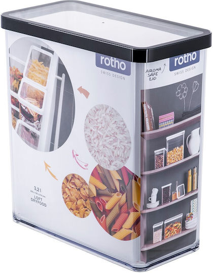 Rotho Babydesign General Use Food Jar with Lid Glass Transparent 3200ml