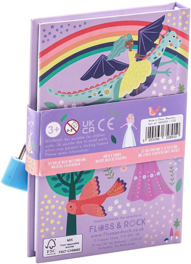 Floss & Rock Fairy Tale Notebook with Padlock Purple