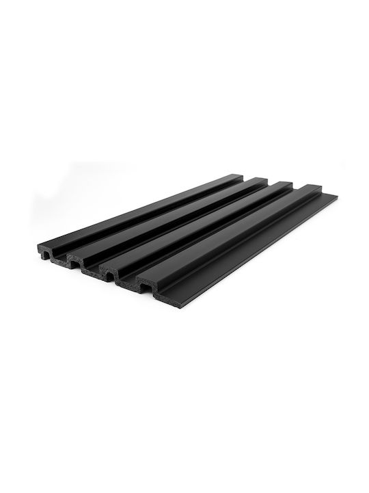 3D Πάνελ Τοίχου Αφρώδες Βιδωτό / με Κόλλα Residence 10 Black Μαύρο 290x12.2εκ.