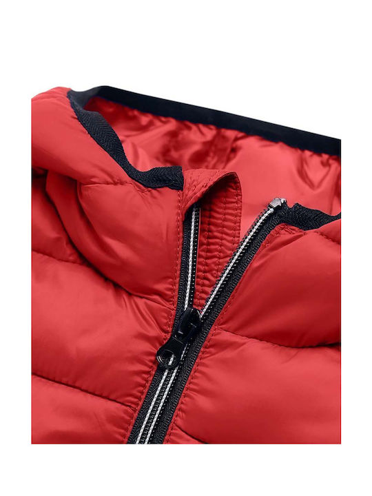 Boys Sports Jacket Red with Ηood -RED