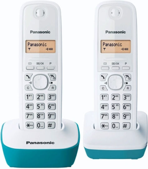 Panasonic KX-TG1612 Duo Cordless Phone Duo White