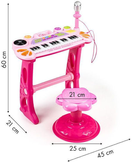 Ecotoys Πιάνο Ροζ για 3+ Ετών