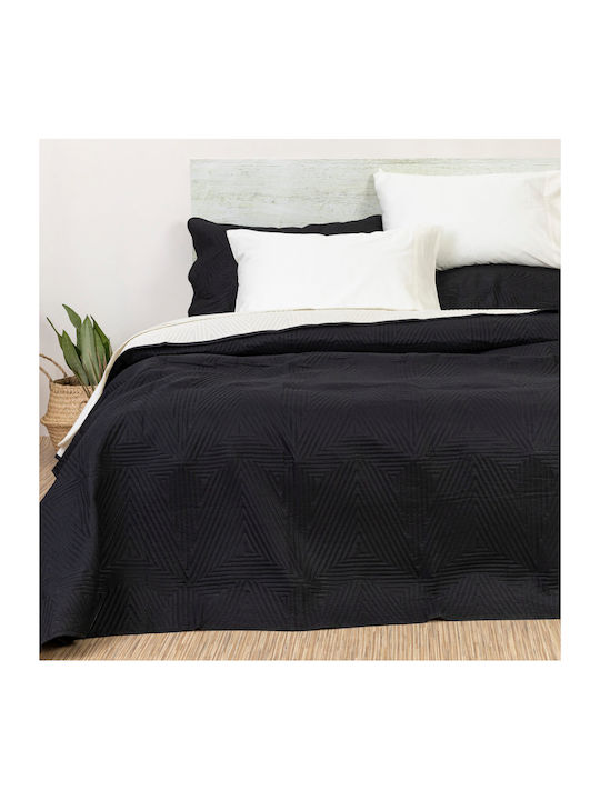 Borea Premium Coverlet Queen Size from Polyester Black 220x240cm