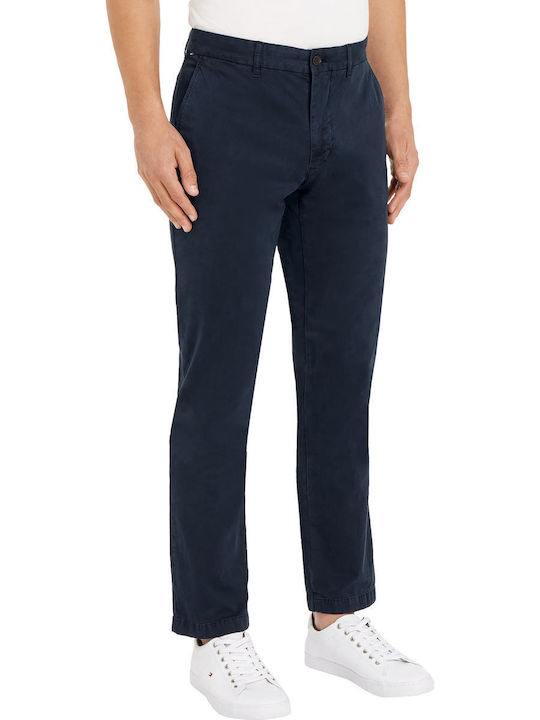 Denton Παντελόνι Chino σε Ίσια Γραμμή Navy Μπλε