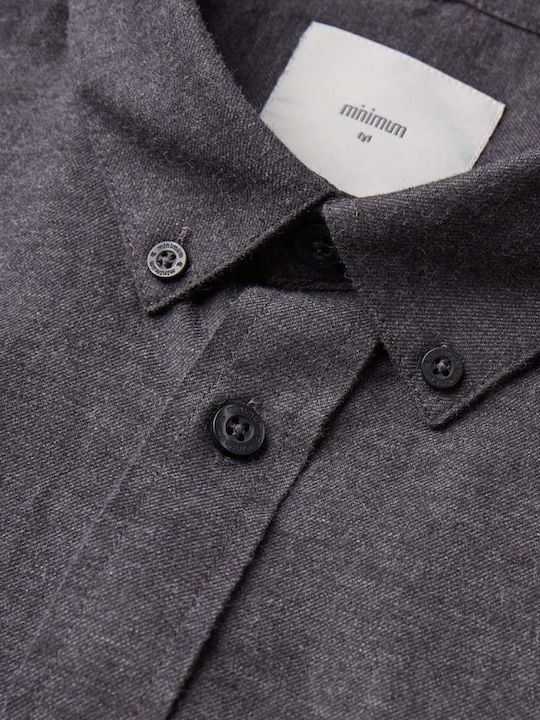 MINIMUM Jay 2.0 Shirt [Carbon Melange] Charcoal