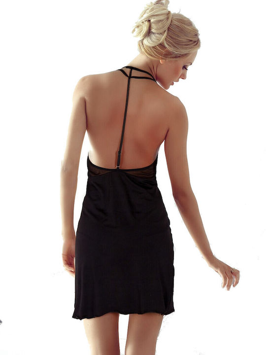 Women's Lingerie Tres Chic Nightgown with Lace - Black