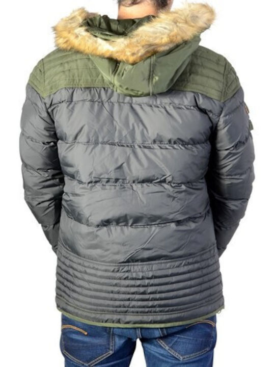 Deeluxe Down Jacket  Cyclo Black Khaki