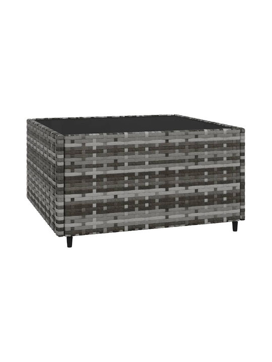Garden & Outdoor Furniture Set 3 Pieces Gray with Pillows
