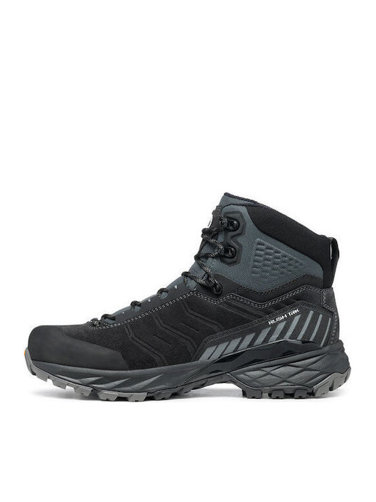 Scarpa Rush GTX Ανδρικά Ορειβατικά Μποτάκια Αδιάβροχα με Μεμβράνη Gore-Tex Μαύρα