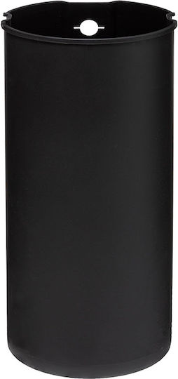 5Five Delta Metallic Waste Bin with Pedal Black 30lt