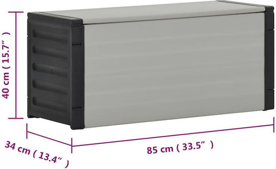vidaXL Abfalleimer Abfall Kunststoff Gray 85x34x40cm 1Stück