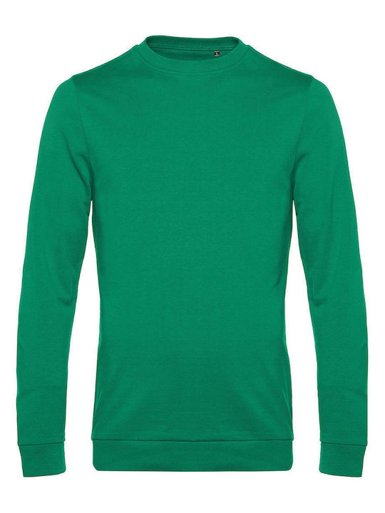 B&C Set In Men's Long Sleeve Promotional Sweatshirt Kelly Green