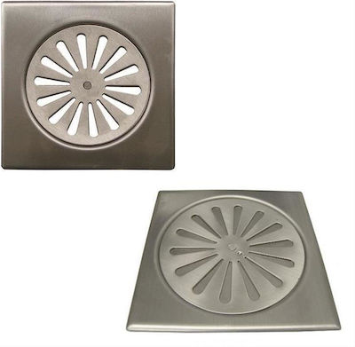 Square INOX floor grate that opens and closes 12X12