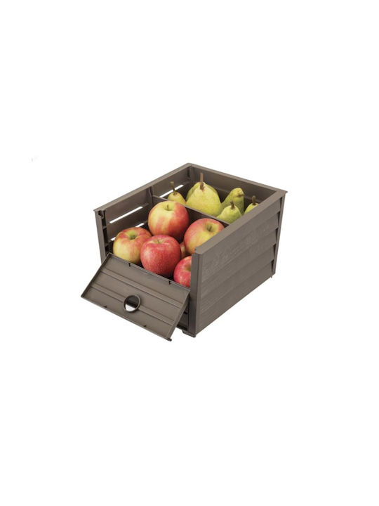 Bama Πλαστικό Κουτί Αποθήκευσης με Καπάκι Taupe 23.5x28x20cm
