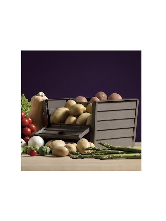 Bama Πλαστικό Κουτί Αποθήκευσης με Καπάκι Taupe 23.5x28x20cm