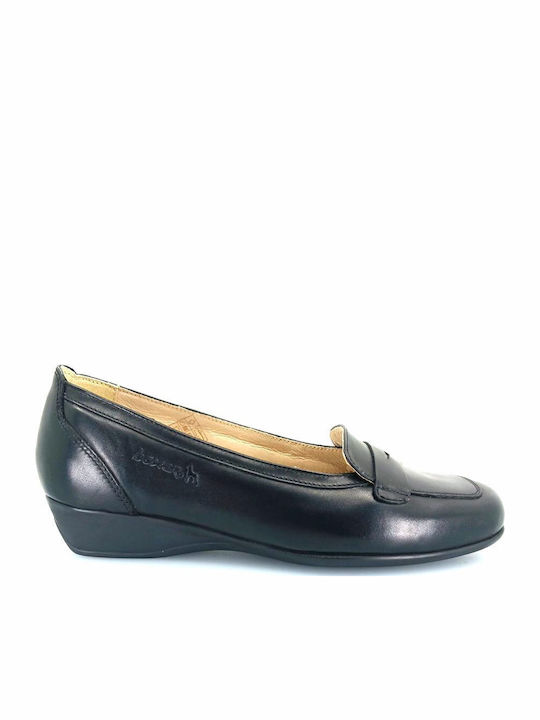 Δερμάτινα Γυναικεία Loafers σε Μαύρο Χρώμα