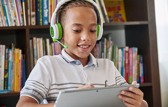 BuddyPhones School+ Wireless On Ear Multimedia Headphone with Microphone USB-C / Bluetooth Green