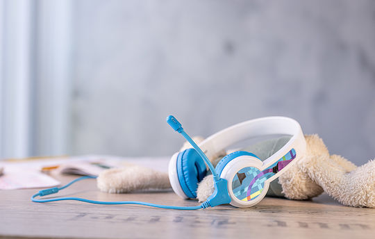 BuddyPhones StudyBuddy On Ear Multimedia Ακουστικά με μικρόφωνο και σύνδεση 3.5mm Jack σε Μπλε χρώμα