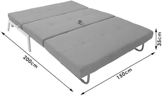 Pakketo Fancy Doppelsitzer Sofa Bett Anthrazit 150x92x77cm